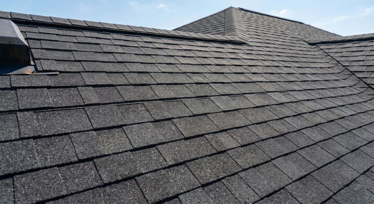 After: new charcoal architectural shingles
